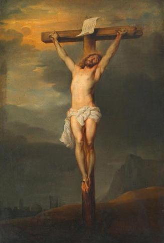 Unbekannter Künstler, Kopie nach Anthonis van Dyck, Christus am Kreuz, Öl auf Leinwand, 140 x 9 ...