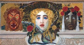 Franz Thiele, Entwurf für ein Mosaik, Aquarell auf Papier, 102 x 180 cm, Belvedere, Wien, Inv.- ...