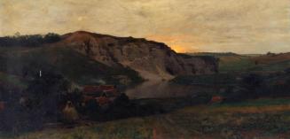 Konrad Ludwig Lessing, Felslandschaft mit Weiher, um 1890/1900, Öl auf Leinwand, 83 x 168,5 cm, ...