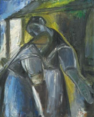 Illy Kjäer, Zwei Frauen, 1959, Öl auf Leinwand, 100 x 80 cm, Belvedere, Wien, Inv.-Nr. 5393