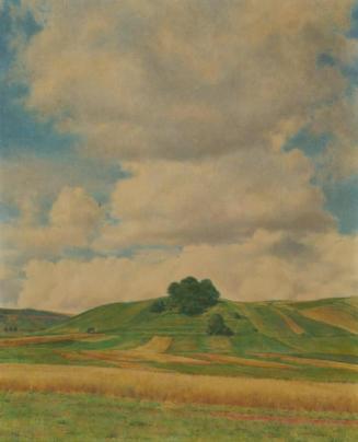 Heinrich Petri, Sommer, um 1950, Öl auf Leinwand, 69 x 55 cm, Belvedere, Wien, Inv.-Nr. 7378