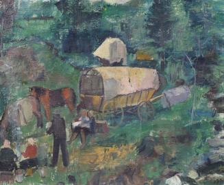 Max Frey, Zigeunerlager, um 1936, Öl auf Leinwand, 65,5 x 78,5 cm, Belvedere, Wien, Inv.-Nr. 33 ...