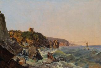 Unbekannter Künstler, Küste bei Capri, um 1850, Öl auf Leinwand, 44 x 65,7 cm, Belvedere, Wien, ...