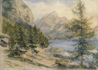 Joseph (Martin) Höger, Leopoldsteiner See, Aquarell auf Papier, 34,5 x 48 cm, Belvedere, Wien,  ...