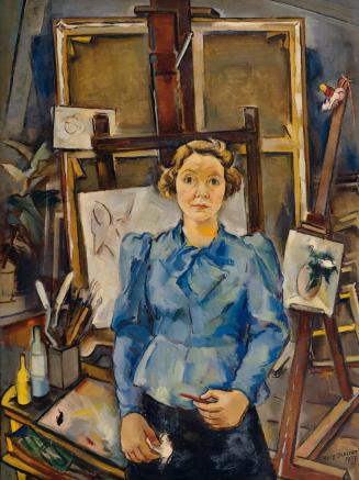 Lilly Steiner, Selbstbildnis, 1937, Öl auf Leinwand, 130 x 97,5 cm, Belvedere, Wien, Inv.-Nr. 4 ...