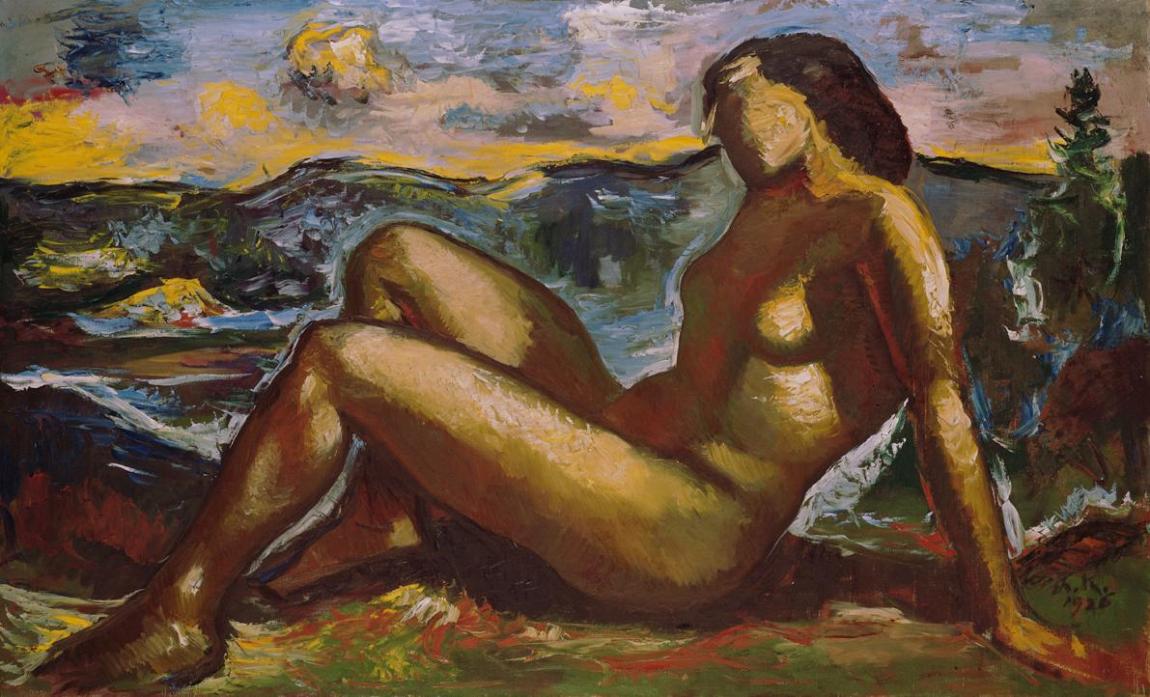 Theodor Kern, Akt in Landschaft, 1926, Öl auf Leinwand, 95 x 155 cm, Belvedere, Wien, Inv.-Nr.  ...