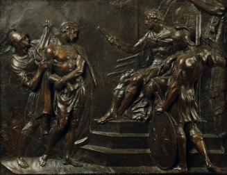 Georg Raphael Donner, Christus vor Pilatus, um 1735/1736, Rotes Wachs, bronzefarben bemalt, 44, ...