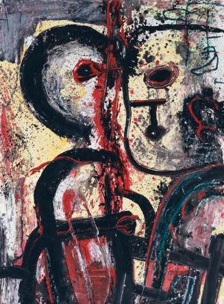 Walter Eckert, Abstrakte Komposition, 1999, Mischtechnik auf Papier, 65 × 48 cm, Belvedere, Wie ...