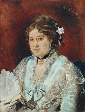 Anton Romako, Babette Tapecierer, um 1873/1876, Öl auf Leinwand, 76 x 58 cm, Wien, Belvedere, I ...