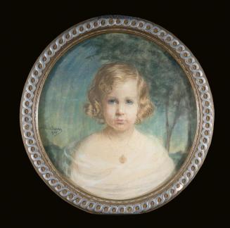 John Quincy Adams, Porträt Teddy Blyth, 1905, Pastell auf Velours, 49 x 47 cm (oval), Wien, Bel ...