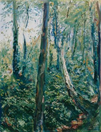 Max Slevogt, Waldweg, Ende 19.–Anfang 20. Jahrhundert, Öl auf Leinwand, 94,5 × 72 cm, Belvedere ...