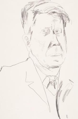 Anton Watzl, Der Kunsthistoriker Fritz Novotny (1903–1983), 1962, Bleistift auf Papier, 62 x 44 ...
