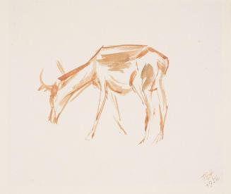Fritzi Ecker-Houdek, Tierstudien, 1956, Wasserfarbe auf Papier, 16 x 19,5 cm, Belvedere, Wien,  ...
