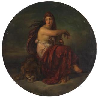 Friedrich von Amerling, Die Stärke, Öl auf Leinwand, D: 211 cm, Belvedere, Wien, Inv.-Nr. 3697