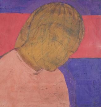 Joannis Avramidis, Kopf, 1954, Öl-Mischtechnik auf Leinwand auf Holzfaserplatte, 33,4 x 31,7 cm ...