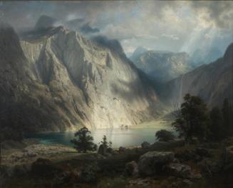 August Wilhelm Leu, Obersee bei Berchtesgaden, 1858, Öl auf Leinwand, 122 x 152 cm, Belvedere,  ...