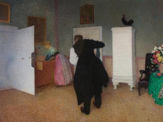 Sigmund Walter Hampel, Interieur, um 1903, Öl auf Leinwand, 60 x 80 cm, Rahmenmaße: 67 x 87 x 4 ...