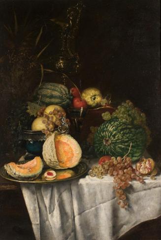 Josef Neugebauer, Früchtestillleben, Öl auf Leinwand, 100 x 71 cm, Belvedere, Wien, Inv.-Nr. 89 ...