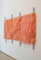 Gerold Tagwerker, Fencing_orange #2, 2009, Plastik, Metall, 140 x 250 cm, Belvedere, Wien, Inv. ...