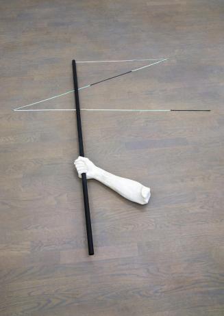 Nick Oberthaler, Elle est retrouvée ..., 2009, Gips, Holz, Papier, 148 x 130 cm, Belvedere, Wie ...