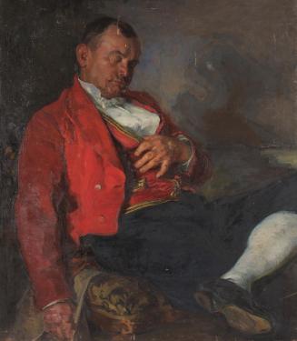 Jehudo Epstein, Schlafender Lakai, Öl auf Leinwand, 104 x 90,5 cm, Belvedere, Wien, Inv.nr. Lg  ...
