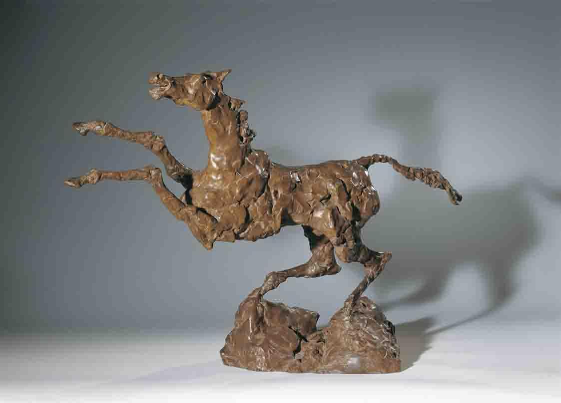 Herbert Boeckl, Springendes Pferd, 1929, Bronze, 73,5 x 113 cm, Belvedere, Wien, Inv.-Nr. 6165
