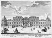 Salomon Kleiner, Prospect deß Haupt-Gebäudes gegen dem großen Vorhoff, 1731, Radierung, Platten ...