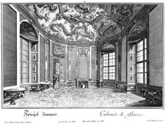 Salomon Kleiner, Spiegel Zimmer, 1733, Radierung, Plattenmaße: 29 x 39 cm, Belvedere, Wien, Inv ...