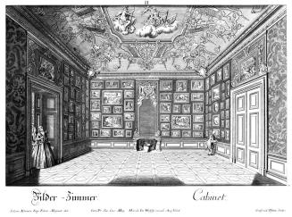Salomon Kleiner, Bilder-Zimmer, 1733, Radierung, Plattenmaße: 29,1 x 38,7 cm, Belvedere, Wien,  ...