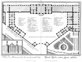 Salomon Kleiner, Grund-Riß des unteren Garten-Gebäudes, 1738, Radierung, Plattenmaße: 28,6 x 38 ...