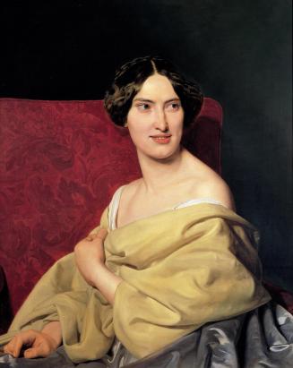 Ferdinand Georg Waldmüller, Anna Bayer, die zweite Gattin des Künstlers, 1850, Öl auf Leinwand, ...