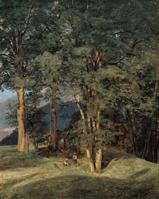 Ferdinand Georg Waldmüller, Ahornbäume bei Ischl, 1831, Öl auf Holz, 31 x 25 cm, Belvedere, Wie ...