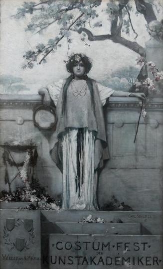 Karl Schuster, Kostümfest der Kunstakademiker, 1895, Öl auf Leinwand, 80 × 50 cm, Belvedere, Wi ...