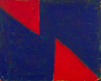 Hildegard Joos, Studie zu: Rot-Blau Nr. 13, undatiert, Gouache auf Aquarellpapier, 54,5 x 44 cm ...