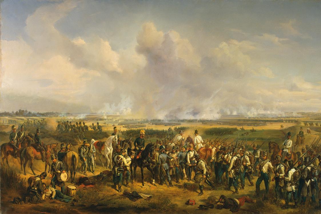 Albrecht von Adam, Die Schlacht bei Szeged, 1853, Öl auf Leinwand, 140 x 213 cm, Belvedere, Wie ...