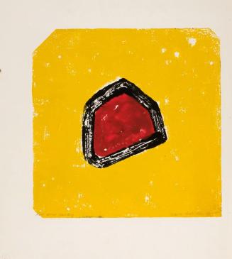 Marc Adrian, Rot und Schwarz, 1955, Lack auf Papier, 56 x 50 cm, Belvedere, Wien, Inv.-Nr. 1006 ...