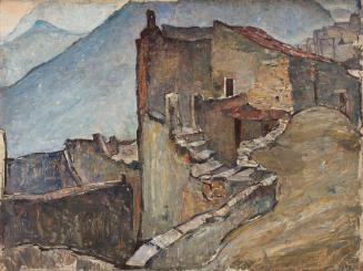 Ernestine Rotter-Peters, Italienische Landschaft, 1920–1930, Öl auf Leinwand, 78 x 104 cm, Belv ...