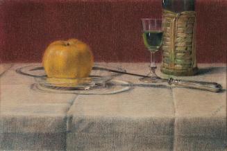 Ernestine Rotter-Peters, Stillleben mit Äpfeln und Glas, 1915, Pastellkreide auf Papier, 32,5 x ...