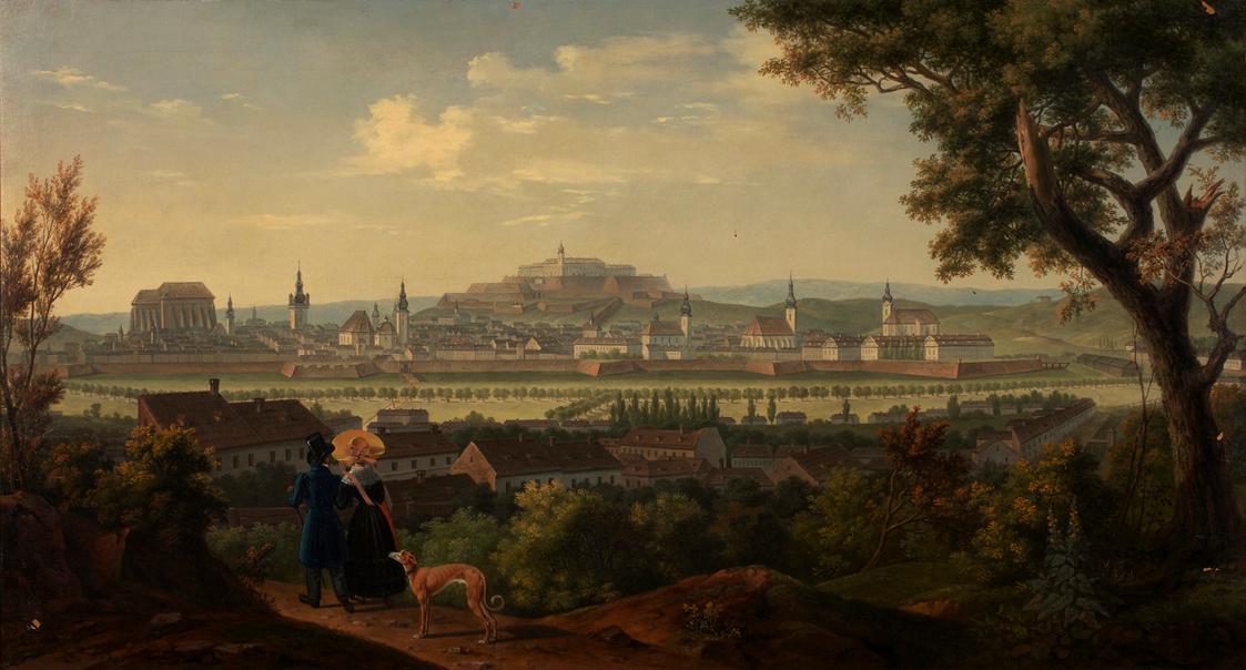 Alois von Saar, Brünn mit Spielberg, Öl auf Leinwand, 82 x 148 cm, Belvedere, Wien, Inv.-Nr. 78 ...