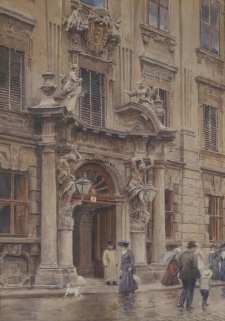 Ernst Graner, Das Portal des Palais Kinsky, um 1901/1902, Aquarell auf Papier, 52,5 x 39,5 cm,  ...