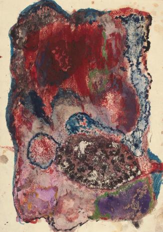 Marc Adrian, Ohne Titel, 1950, Kohle, Pastell und Gouache auf Papier, 21,3 × 32 cm, Belvedere,  ...