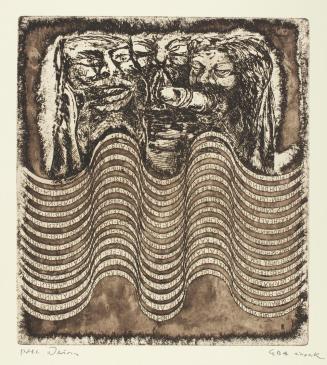 Marc Adrian, Telefongebete Nr. 9, 1955, Radierung auf Papier, 53,5 x 38 cm, Belvedere, Wien, In ...