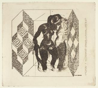 Marc Adrian, Telefongebete Nr. 3, 1955, Radierung auf Papier, 53,5 x 38 cm, Belvedere, Wien, In ...