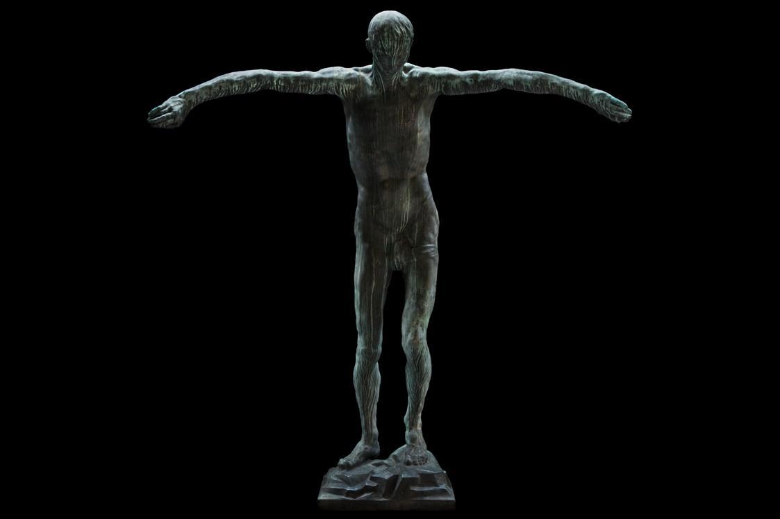 Anton Hanak, Der letzte Mensch (Ecce Homo), 1917–1924, Bronze, ca.: 230 × 240 × 100 cm, 200 kg, ...