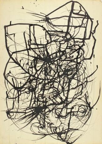 Josefine Sokole, Ohne Titel, 1983, Tusche auf selbstklebendem Papier, 43,2 × 60,9 cm, Belvedere ...