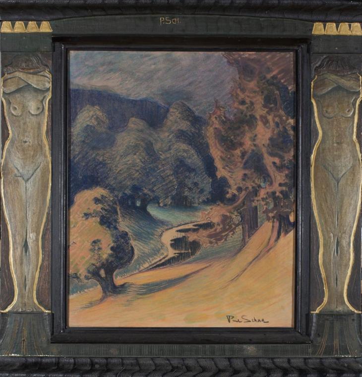 Paul Schad-Rossa, Am Moorbach, 1900, Pastell auf Karton, 67 x 55 cm, Belvedere, Wien, Inv.-Nr.  ...