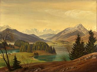 Emil Ernst Heinsdorff, Landschaft mit See, Öl auf Leinwand, 112 x 150 cm, Belvedere, Wien, Inv. ...