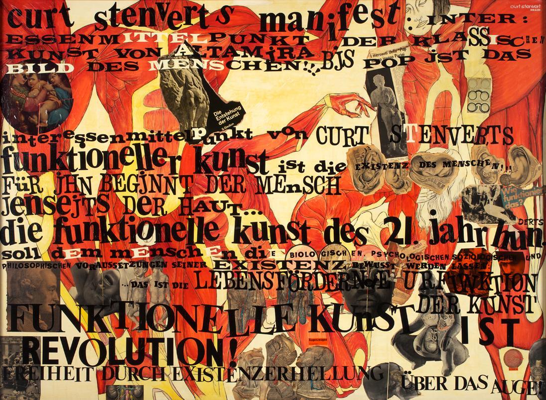 Curt Stenvert, Curt Stenverts Manifest, 1965, Öl auf Holzfaserplatte, 109 x 149 x 4,3 cm, Artot ...