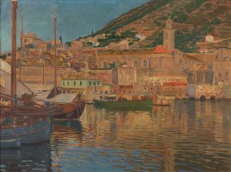 Anton Nowak, Hafenpartie bei Ragusa, 1912, Öl auf Leinwand, 60 x 80 cm, Belvedere, Wien, Inv.-N ...