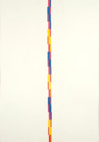 Roland Goeschl, Säule, um 1974, Buntstift auf Papier, 98,5 × 69,5 cm, Belvedere, Wien, Inv.-Nr. ...